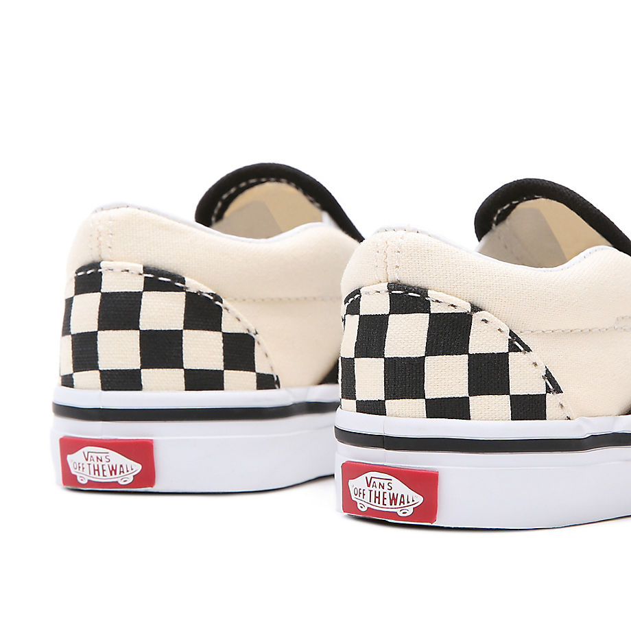 VANS CLASSIC SLIP-ON SCHOENEN (PEUTERS) - BLACK/WHITE CHECKERBOARD kopen?  Bij The Old Man