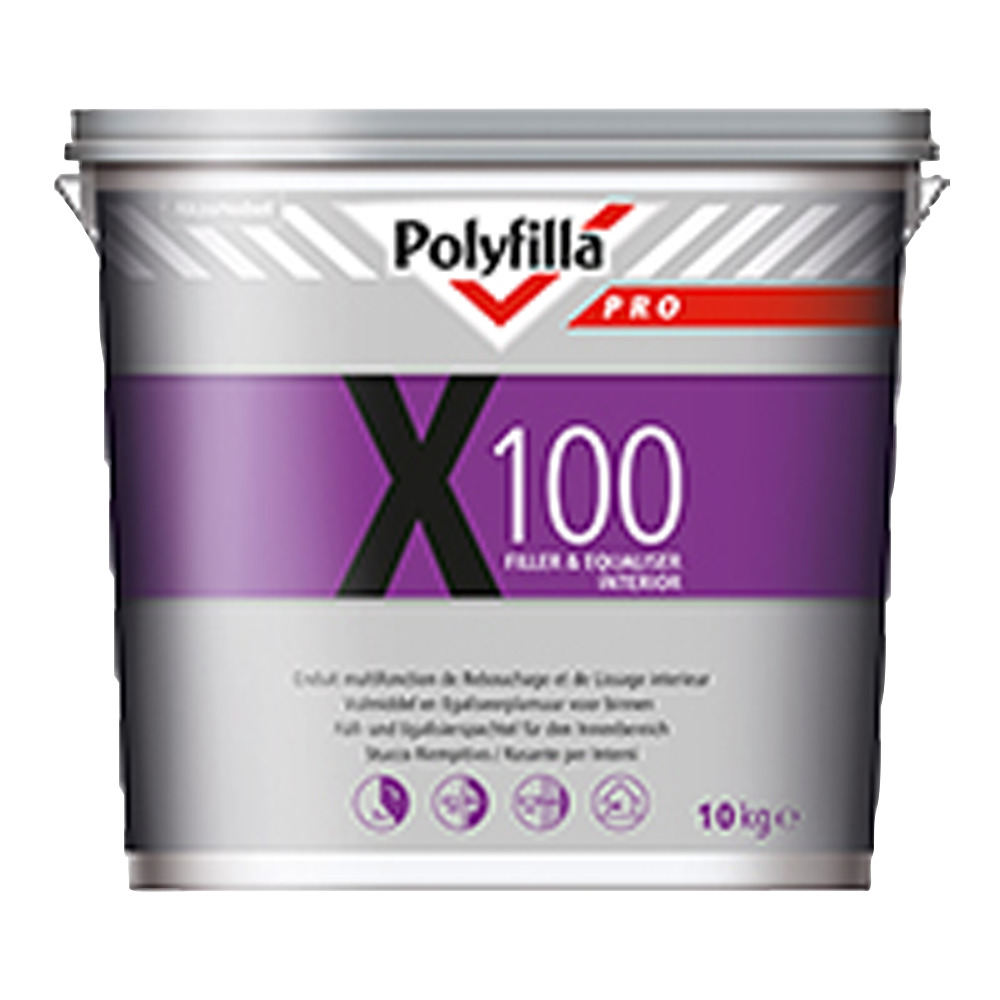 Polyfilla Pro X100 Vul En Egaliseermiddel Wit 10kg Bouwmaat