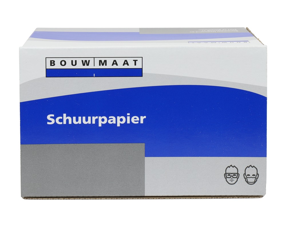 Bouwmaat Schuurstrook 80x133 mm wit + 8 klittenband doos 50 stuks - Bouwmaat