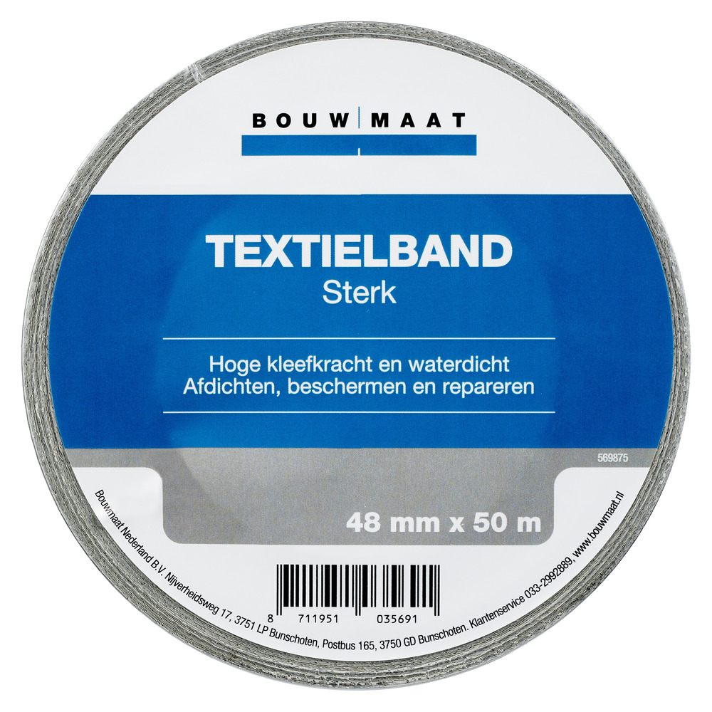 leven Adolescent beven Bouwmaat Textielband 48 mm x 50 meter - Bouwmaat