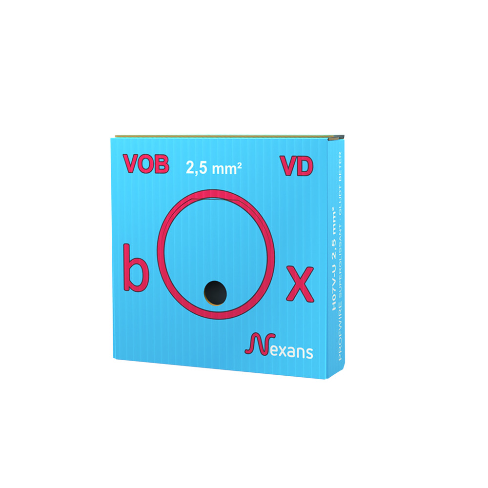 Arne droog maart Nexans Profwire VDbox Installatiedraad 2,5 mm² blauw 100 m - Bouwmaat