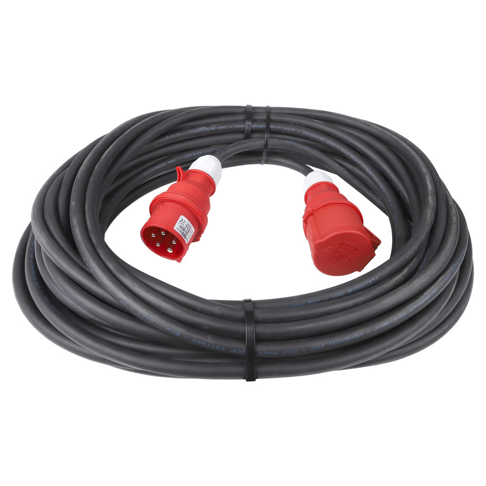 CEE-verlengkabel H07RN-F 5G6 mm², 32A, 5-polig, 25 meter, zwart BALS