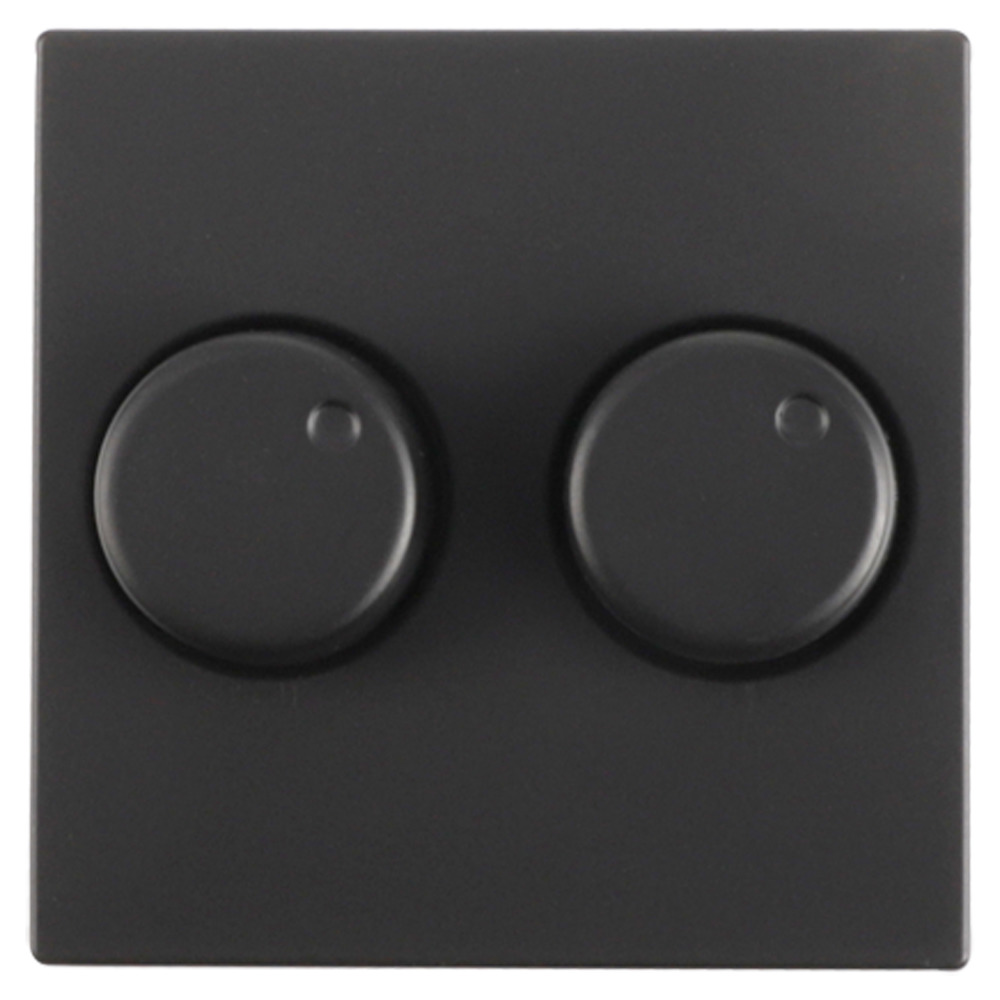 Gira E2 Centraalplaat Duo-Dimmer Met Knop Zwart - Bouwmaat