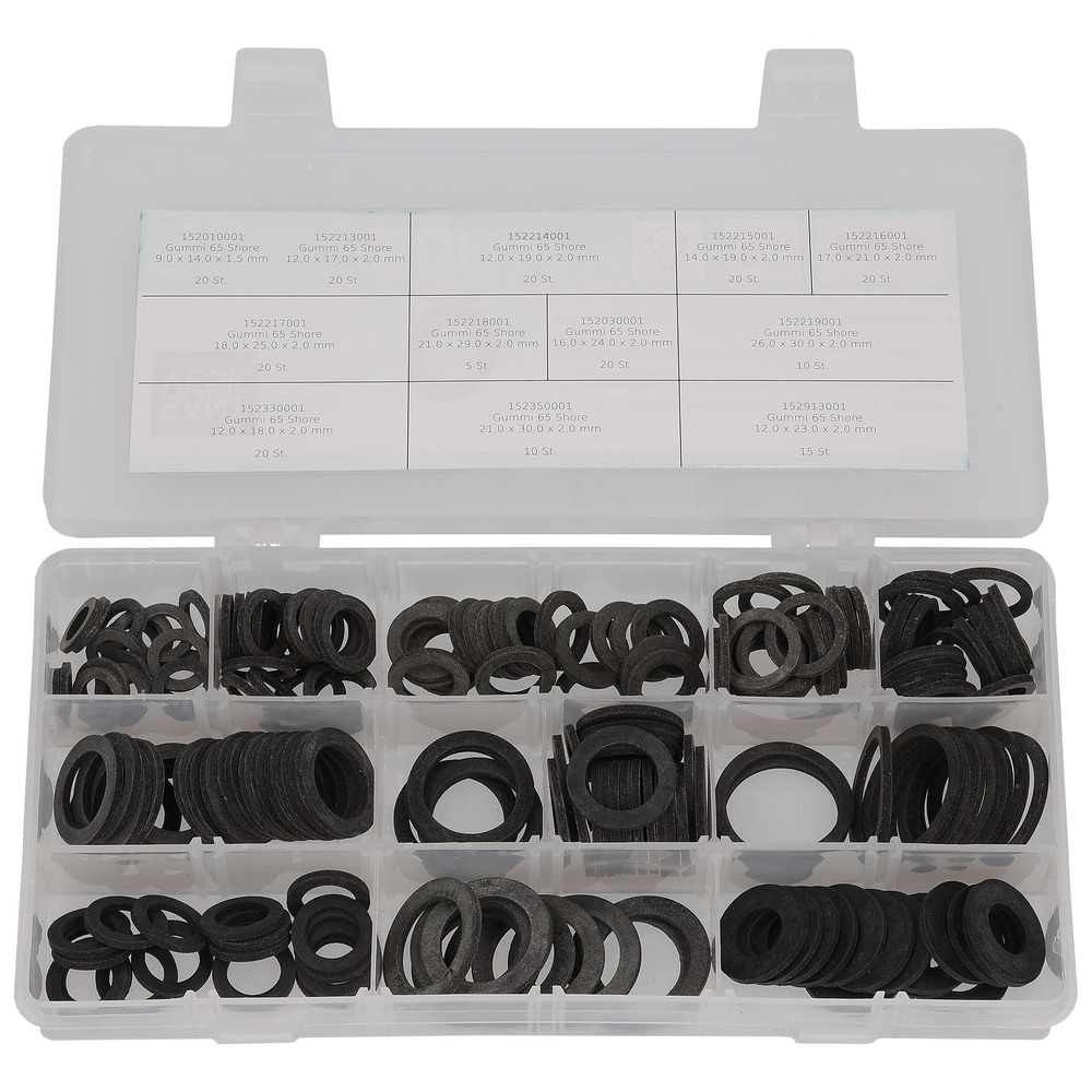 Sanifit Rubber En Fiber Afdichtingsringen Assortiment 120 Stuks 12 Verschillende Maten