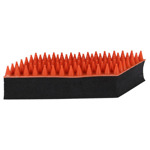 Verzorgingsborstel rubber kat Oranje 13x5 cm
