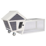 konijnenhok Bux Grijs|Wit  158x60x81,5 cm