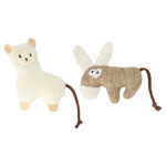 Kattenspeelgoed Wolly Natural|Wit  11x7x3 cm