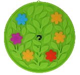 Snuffelmat Flower Power Groen