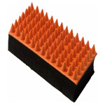 Rubber borstel Rood|Zwart  12x4,6x2,4 cm
