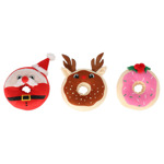 Hondenspeelgoed kerst Donuts Assorti  12x12x3,5 cm