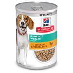 Canine Blik Adult Perfect Weight 363 g Kip|Groente