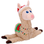 Kerst knuffel Lama Bruin 37x21x8 cm
