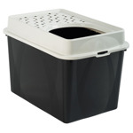 Kattenbak met boveningang Eco BERTY Zwart|Beige 57,2x39,3x4