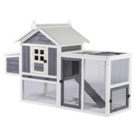 Kippenhok Marley Donkergrijs|Wit  182x76x116 cm