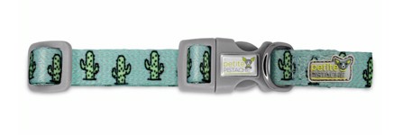 Printed Dog Collar - Cactus Groen  XS