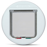 Glazen fitting kattenluik Wit