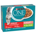 Sterilcat Fijne Malse Reepjes in Saus 8x85 g Zalm|Kalkoen