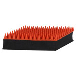 Rubber borstel Oranje 18x6,6x2,4 cm