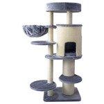 Krabpaal Quinn Grijs|Wit 58x48x145 cm