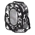 vogeltransporttas Black Leaf S Zwart|Wit S 26x36x20 cm