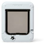 Kattenluik met vierwegsluiting Wit