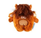 Knuffel met latex Cattle Bruin  13x16x4 cm