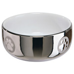 Cat bowl keramiek 0.3 l Zilver|Wit