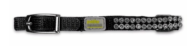 Rhinestone Collar Zwart  XS