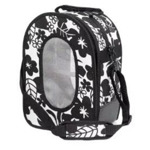 vogeltransporttas Black Leaf L Zwart|Wit L 36x46x25 cm