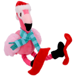 Kerst knuffel Flamingo Pink 33x18x12 cm