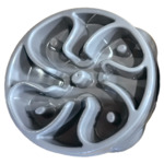 Slow Feeder Flower Grijs Ø22x5 cm