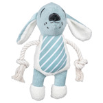 Puppy speelgoed Boaz Wit|Blauw  30x33x10 cm