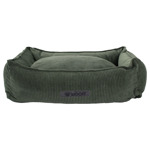 Mand Cocoon Rib Velours Olijfgroen  Small  60x40x18 cm