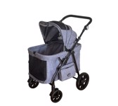 Hondenbuggy inklapbaar Luxe Grijs 52x83x75 cm