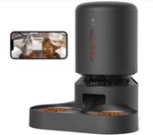 Granary automatische voerbak met camera Dubbel 5 l Zwart