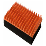 Rubber borstel Rood|Zwart  18x6,6x2,4 cm