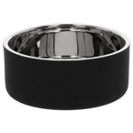 Voerbak Dubbelwandig Boss Zwart  Ø17x7,4 cm
