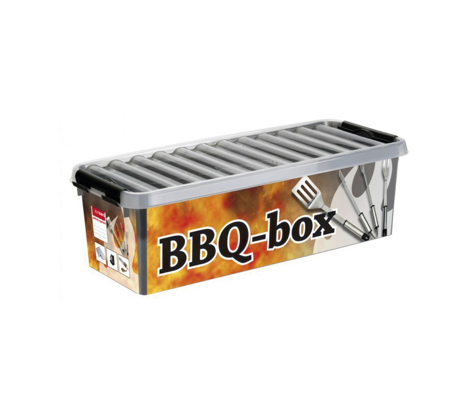Sunware Q-Line Bbq Box Met Inzet 9,5L Metaal Zwart