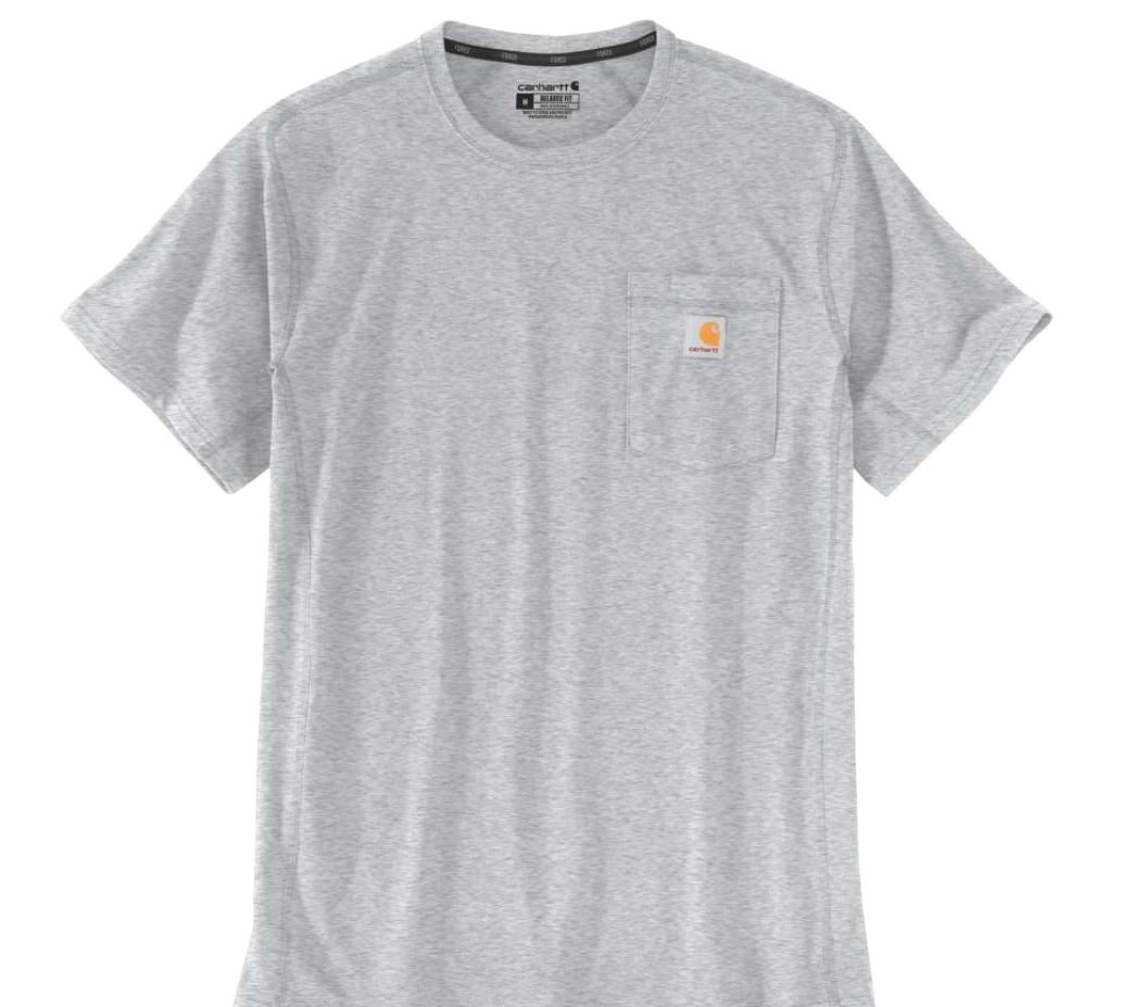Carhartt Force Flex Pocket T-shirt Met Korte Mouwen En Relaxte Pasvorm Grijs M