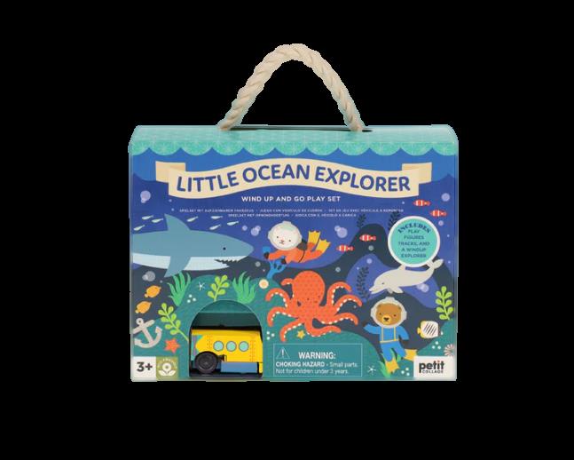 Petit Collage Little Ocean Explorer Wind Up And Play Set