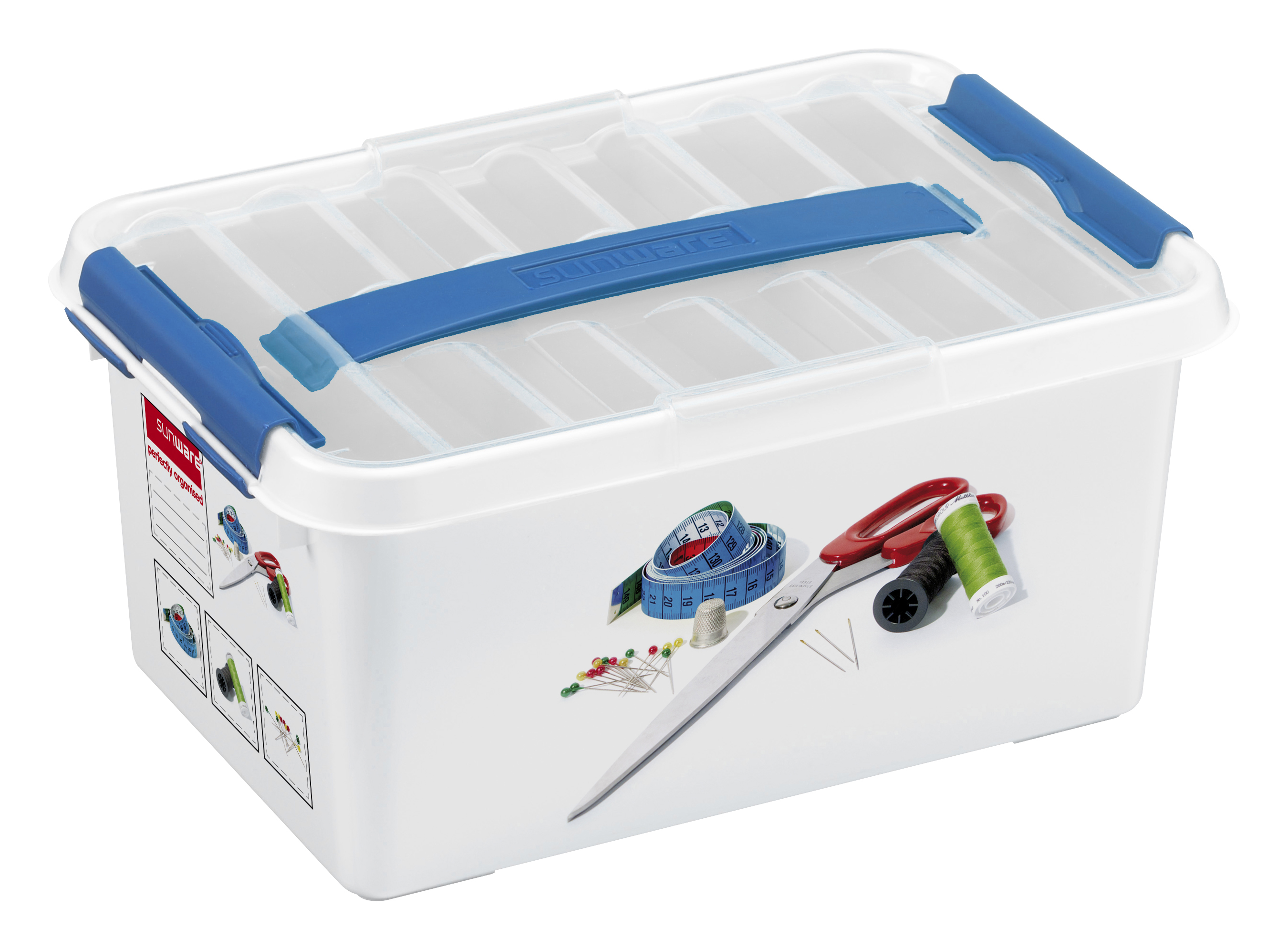 Sunware Q-Line Naaidoos Met Inzet 6L Wit Blauw