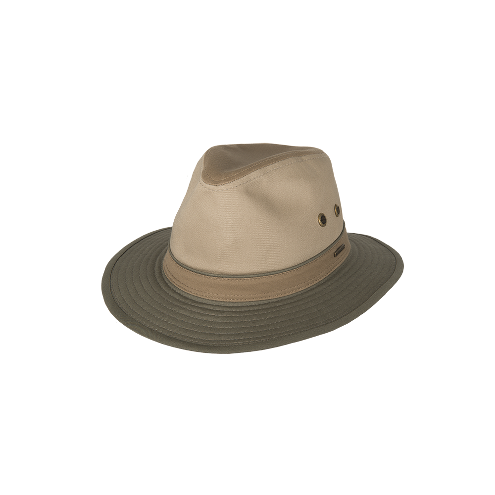 Hatland - UV-Fedora hoed voor volwassenen - Xavier - Beige - maat 59CM