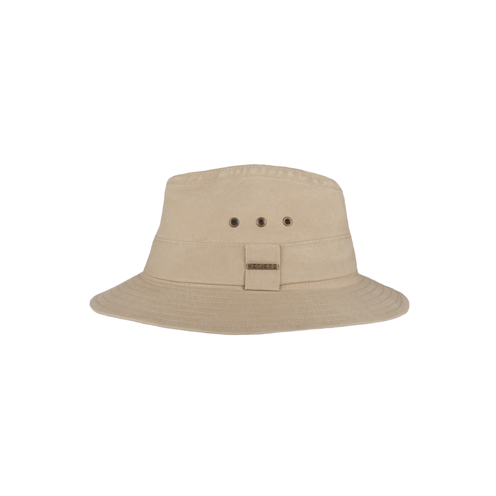 Hatland - UV Bucket hat voor heren - Wishmen - Khaki - maat S (54CM)