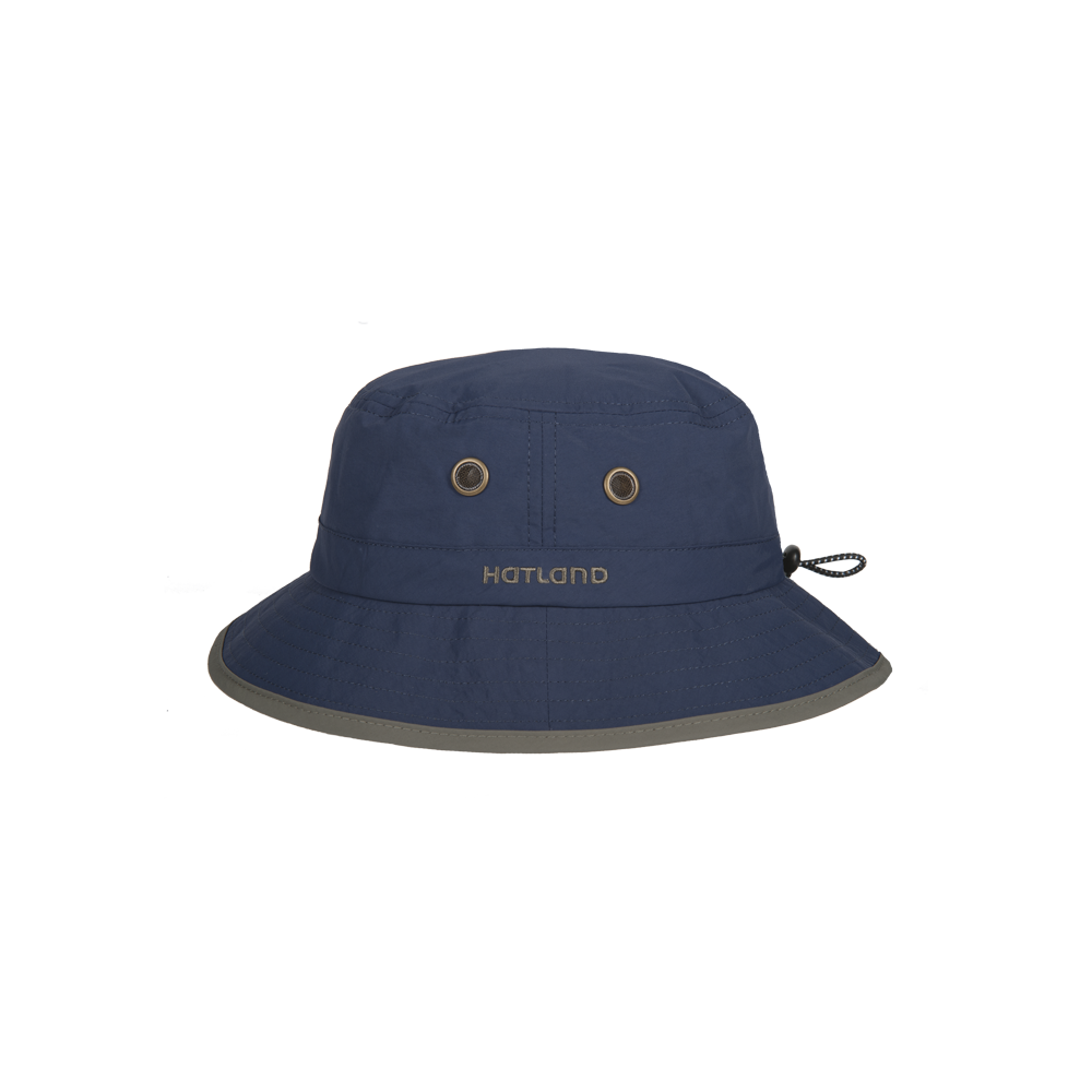 Hatland - UV Bucket hoed voor heren - Sal - anti-muggen - Leisteenblauw - maat S/M (56CM)