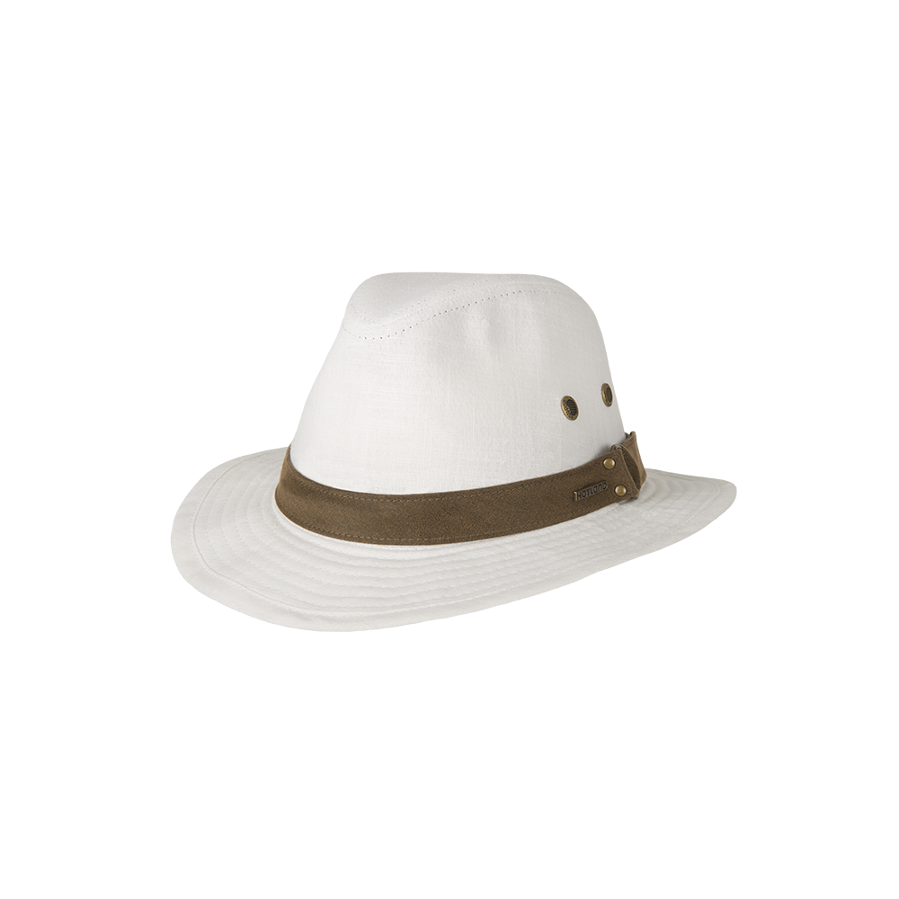 Hatland - UV-Fedora hoed voor volwassenen - Yoshua - Wit - maat 55CM