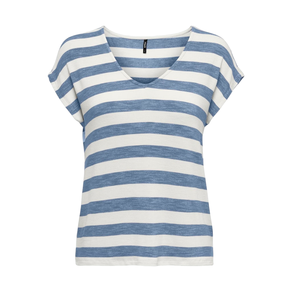 Only T-shirt Onllira Life S/s V-neck Top Jrs Noo 15252103 Infinity/cloud Dancer Dames Maat - XL