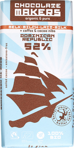 Donkere melkchocolade 52% tres hombres