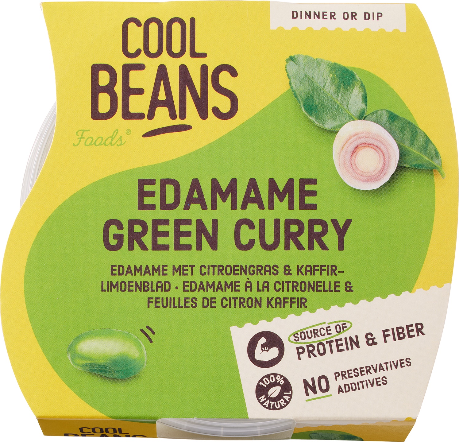 Edamame green curry - edamame met citroengras & limoenblad
