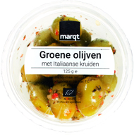 Groene olijven Italiaanse kruiden