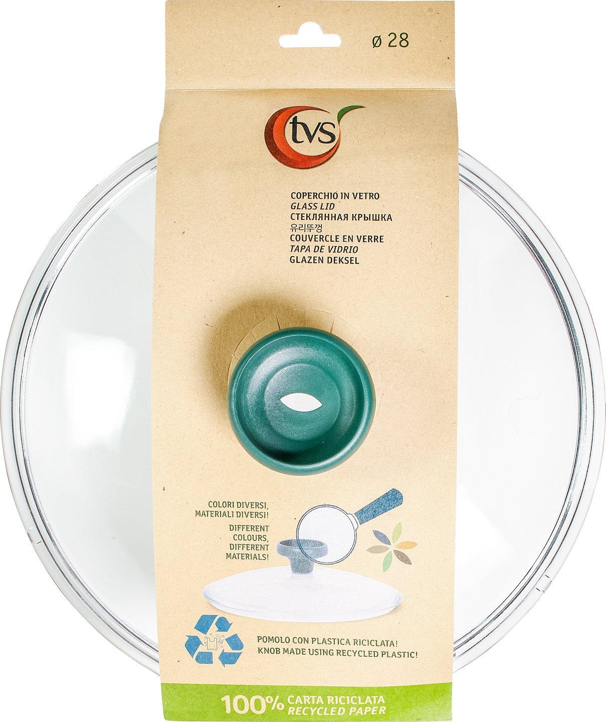 ECO-OK glazen deksel 28 cm